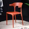 Silla de plástico con respaldo sencillo, taburete nórdico para el hogar, silla de comedor gruesa y económica para adultos, silla de plástico de gran tamaño.