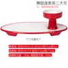 Prato de Apresentação Frio Artístico Bicolor Vermelho e Branco de Luxo Leve Estilo Chinês, Prato Criativo de Pato Assado de Alta Base, Resistente a Altas Temperaturas e Quedas