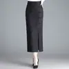 Saia bodycon em jacquard que faz você parecer mais alta e magra, nova saia cheongsam outono 2026, saia lápis de comprimento médio