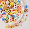 Brinquedo de doce pão pequeno simulação miniatura brinquedo de doce pequeno ornamento resina DIY acessórios para joias materiais de loja de conveniência supermercado