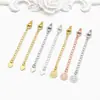 Colar Pulseira Fecho Lagosta com Cauda em Forma de Coração Corrente de Extensão Corrente de Ouro 18K Banhado Conserva Cor Acessórios para Joias DIY