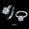 Brincos de Moissanita Anel Liso Brincos de Prata Esterlina 925 Simples e Elegantes Luxo Acessível de Alta Qualidade Brincos de Moissanita Femininos