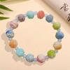 Pulsera de Cuentas de Loto Multi-Tesoro Coloridas Raíz de Bodhi Pulsera de Cuentas Budistas Sándalo Verde Flor de la Riqueza Vaina de Loto Tallada