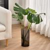 Decoración de Jarrón Sala de Estar Arreglo Floral Acrílico Criado en Agua Flores de Bambú Rico Transparente Recto Plástico Cubo de Flores Despertador Grande