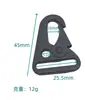 Fivela de Bico de Águia em Aço Carbono Fivela Tática de Nylon para Uso Externo Mosquetão de Fita Elástica Preto Eletroforético Acessórios para Bagagem