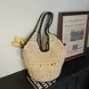Bolso Tejido Nuevo Transfronterizo Primavera/Verano 2026, Bolso de Hombro, Bolso de Playa de Moda, Bolso de Hombro, Bolso de Mano Simple