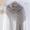 Bufanda de Algodón y Lino Plisada de Color Sólido de Venta Caliente Transfronteriza, Pañuelo de Cabeza Malayo Multicolor Arrugado de Moda con Flecos para Mujer