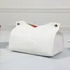 Caja de pañuelos de cuero estilo nórdico nuevo cuidadosamente seleccionada para uso doméstico, almacenamiento de escritorio en la sala de estar y caja de pañuelos de cuero de PVC para montar en el coche