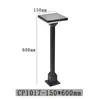 Farola de jardín de aluminio, luz de jardín, luz de paisaje cuadrada para exteriores, luz de césped cuadrada LED, luz solar de paisaje