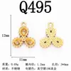 Aço Inoxidável Banhado a Ouro 18K Moda de Luxo Pingente Oval em Formato de Coração Gota D'água Acessórios para Joias de Aço Titânio para Pulseira Colar DIY