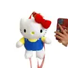 Mochila Pequeña de Dibujos Animados Gato KT Monedero Divertido para Niños Bolsa para Snacks de Viaje y Ocio Felpa Linda Doble Hombro Mochila Escolar Pequeña