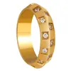 Anel Xadrez Clássico Europeu e Americano com Diamantes em Fileira Dupla para Mulheres, Aço Titânio, Design Ins, Anel Quadrado Xadrez Artístico Personalizado