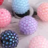 Novas Contas Acrílicas Coloridas de Bolha Usáveis com Furo Reto Acessórios para Corrente de Celular DIY Corrente de Chaveiro Corrente de Bolsa