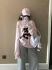 Sudadera de diseño holgado vintage con hombros descubiertos, estilo japonés y coreano, para mujer, otoño, casual, versátil, estilo perezoso, top fino