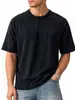 Ropa para Hombre Fengshe / Nuevo Verano 2026 Estilo Americano Camiseta de Manga Corta con Cuello Alto para Hombre Camiseta Corta Ligera para Hombre