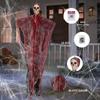 Decoración de fantasma colgante de terror de Halloween traje de algodón de telaraña hilo de sangre pequeño fantasma colgante casa embrujada porche patio disfrazarse aterrador
