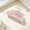 Pinza para el pelo fresca y elegante, horquilla de acetato iridiscente acrílico, pinza de tiburón para mujer, pinza de garra de nube semicircular, accesorio para el pelo para niños