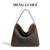 Bolsa de Palha Grande Capacidade Nova Tendência Retrô Estilo Coreano, Bolsa de Ombro Transversal para o Dia a Dia, Bolsa de Mão Fashion