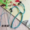 Pulsera tejida a mano con Nudo de Diamante accesorios de joyería perilla plana longitud ajustable de cordón de cadena valiente venta al por mayor