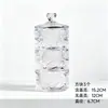 Tarro de cristal estilo europeo para dulces, transparente, con tapa, para aromaterapia, velas, condimentos, cenicero y joyero.