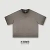 Camiseta de Manga Corta Holgada Boxy Retro Americana Desgastada de Venta Caliente Transfronteriza Top Casual para Hombre
