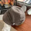 Gorra de Boina Plisada Estilo Japonés Nube Vintage para Mujer, Ropa de Abrigo Otoño e Invierno, Estilo Artístico, Boina Adelgazante, Sombrero Holgado de Moda