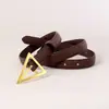 Cinturón Fino de Piel Genuina para Mujer, Cinturón Decorativo Versátil para Vestidos, Ceñidor de Cintura, Cinturón de Piel Genuina al por Mayor de Fábrica para Mujer