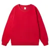 Sudadera de forro polar compuesto de color liso para primavera y otoño, con hombros caídos, para padres e hijos, cuello redondo, con logo personalizado, top casual disponible para imprimir