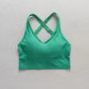 Top corto estilo europeo y americano con almohadillas cruzadas en el pecho para mujer, diseño atractivo de verano, para chica, con base de uso exterior