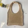 Bolso de Hombro Tejido Transfronterizo, Bolso de Lana Retro, Bolso de Playa de Gran Capacidad, Bolsa de Compras, Bolso Tote Tejido para Mujer, Bolso de Mano