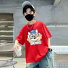 2026 Nueva Camiseta Casual Versátil Simple Elegante de Manga Corta de Algodón Puro para Niños, Top Holgado, Camisa de Marca Ins de Moda