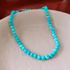 Nuevo Collar Retro de Perlas Turquesas Estilo Chino, Sencillo y Versátil, Cadena para Clavícula de Alta Gama, Accesorio de Cuello Moderno y Elegante al por Mayor