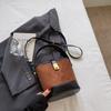 Bolsa de Ombro Simples, Bolsa Transversal, Bolsa de Balde Retro Fosca Versátil Feminina, Bolsa de Mão Casual com Rombos, Comércio Exterior Transfronteiriço