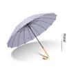 Guarda-chuva de golfe com cabo de madeira personalizado extra grande 16 ossos à prova de vento madeira maciça com alça curva guarda-chuva reto guarda-chuva masculino e feminino pequeno e fresco com alça longa