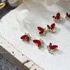 Liga com diamante borboleta nail art pequenas joias ins Light Luxury High-grade Super Fairy Rhinestone Nail Online Red Diamond Jewelry Novo Estilo