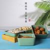 Celadón Bambú y Madera Dividiendo Plato de Frutos Secos Plato de Aperitivos Melón y Nueces Caja de Aperitivos Plato de Aperitivos Plato de Dulces Tienda de Pedicura Plato de Aperitivos Fruta