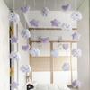 Sino Nuvem Fofo Cortina de Porta Decorativa Sem Furos Cortina Suspensa Decorativa Casa Closet Entrada Cortina Divisória