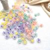 Cuentas sueltas de acrílico de color AB de 12 mm con agujero recto de 3,0 mm, cuentas de color interior transparente, pulsera y collar hechos a mano.