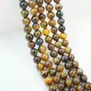 Piedra ojo de tigre color grado A cuentas redondas cuentas sueltas fábrica directa DIY pulsera tejida con cuentas collar joyería