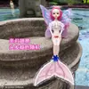 Princesa Sirena con Alas Extraíbles, Muñeca Barbie que se Ilumina, Muñeca que se Ilumina, Regalo para Niña, Juguete para Niños