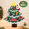 Decoração de Natal DIY Enfeites Pendurados Feltro Não Tecido Árvore de Natal Nova Árvore de Natal de Feltro Brinquedos Educativos Artesanais para Crianças