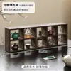 Estante de Exhibición de Madera Maciza Gabinete de Almacenamiento para Juego de Té Pequeño Estante de Escritorio Estante para Tazas de Té y Visitas Rejilla Gabinete de Té Rejilla de Nueve Compartimentos