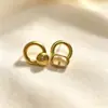 Moda Nueva Francesa Diseño de Nicho Sentido de Alta Gama Letra CD Personalizado Retro Lujo Ligero Pendientes de Mujer Pendientes Pendientes
