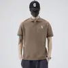 Camisa polo fina de verão masculina, camiseta de manga curta, camiseta masculina moderna de corte solto, nova blusa casual 2026, roupas masculinas