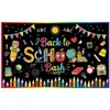 2026 Temporada de Regreso a Clases Transfronteriza Tela de Fondo para Decoración de Apertura Escolar Banderines Colgantes para Fiesta Pancarta de Temporada de Regreso a Clases Cortina de Puerta Bandera Tela de Fondo