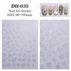 Pegatinas para Uñas con Diseño de Copo de Nieve Láser Transfronterizas Lámina de Plata Plana Copo de Nieve Navideño Pegatinas para Uñas DIY Decoraciones Dh635