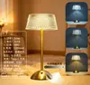 Luminária de mesa com sensor de toque em ferro transfronteiriça, luz noturna decorativa recarregável para cabeceira de quarto, luminária de ambiente vintage