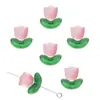 Pétalos de tulipán de vidrio degradado rosa jalea material con cuentas DIY hecho a mano pulsera arete accesorios de joyería horquilla