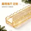 Regla Clasificadora de Cartas de Mahjong Color Dorado Metálico 20 pulgadas Estilo Ola Acrílico Organizador de Cartas de Mahjong Venta al por Mayor de Fábrica Personalización