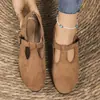 Sapatos de Salto Baixo Femininos Tamanho Grande para Comércio Exterior, Novos Mules de Salto Agulha com Fivela Rasa Bico Fino Estilo Europeu e Americano Outono Atacado